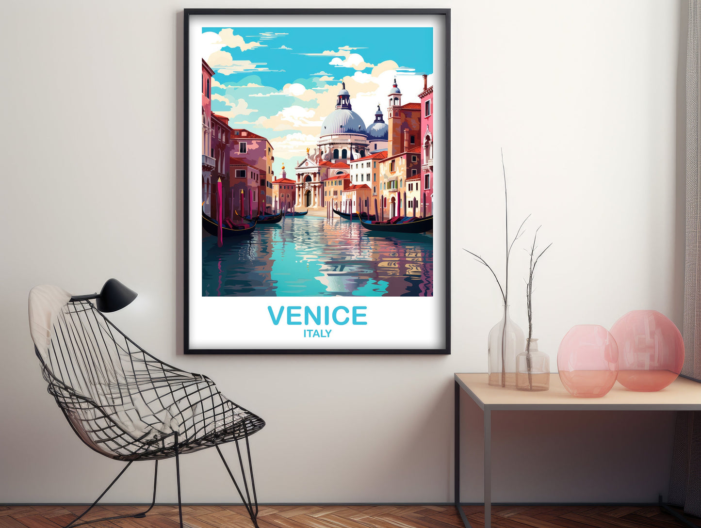 Venice Italy Travel Poster, Venice Wall Art, Venice Italy Poster, Italy Wall Art, City Skyline Travel Wall Art, Travel Poster | T2EU_ITVE1
