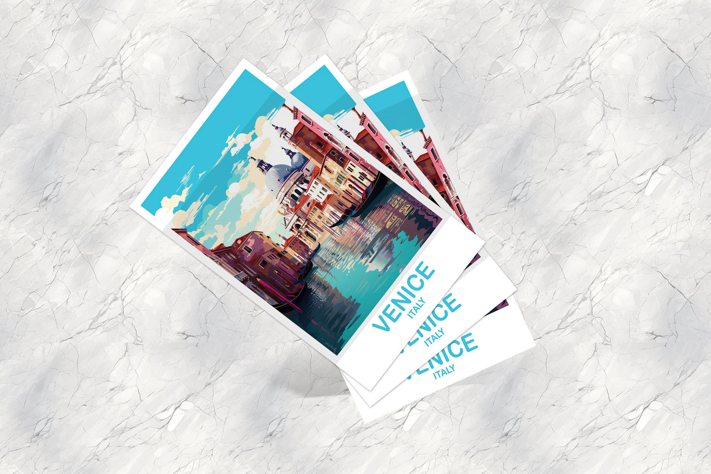 Venice Travel Postcard Art, Venice Postcard, Venice Italy Postcard, Italy Postcard, Travel Postcard, Europe Postcard | T2EU_ITVE1_P