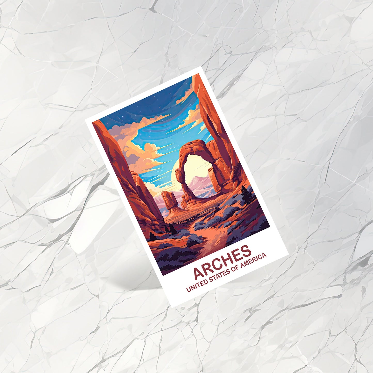Arches National Park Travel Postcaard, Travel Postcard, National Park Postcard, Arches National Park Travel Art | T2NA_UTANP1_P
