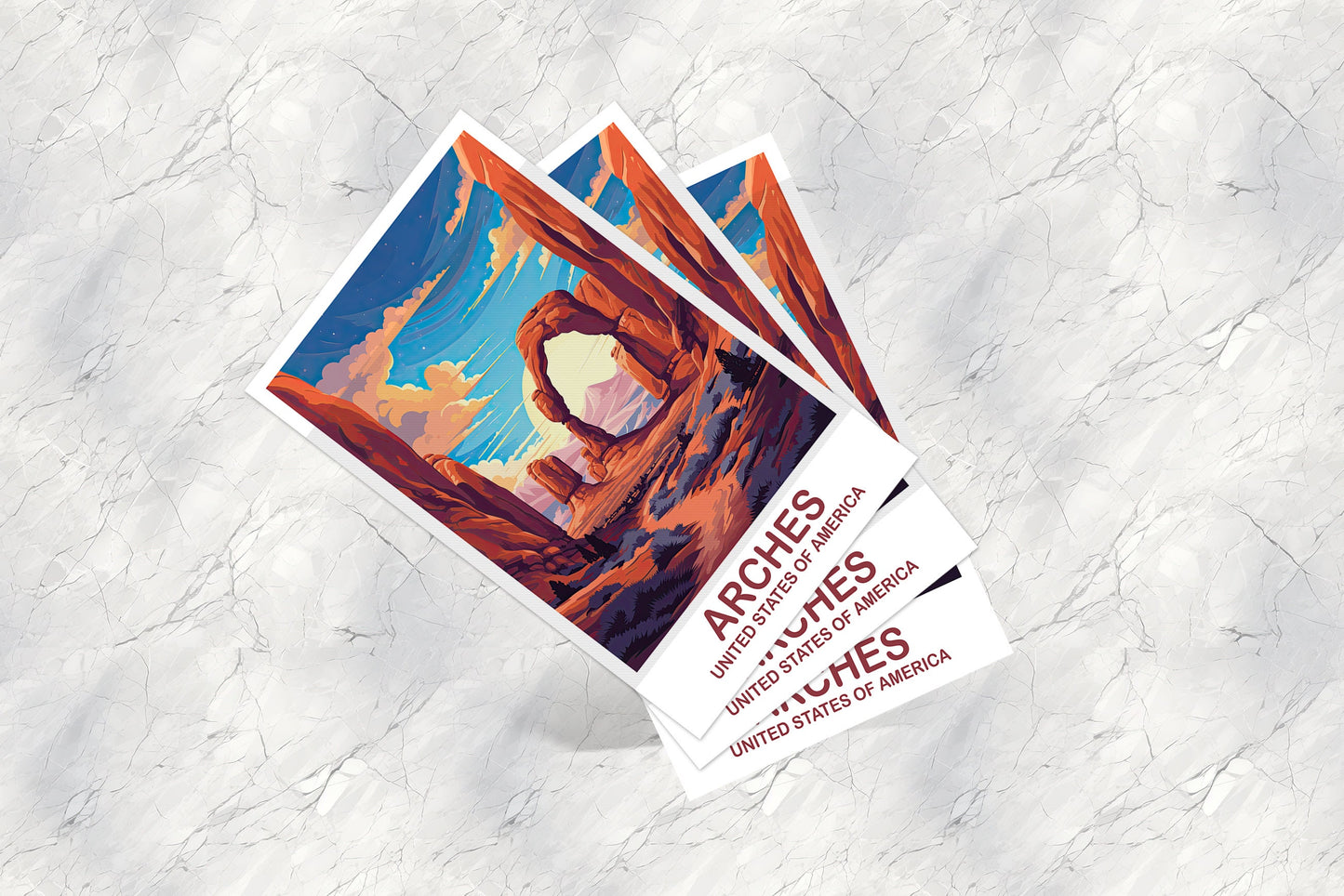 Arches National Park Travel Postcaard, Travel Postcard, National Park Postcard, Arches National Park Travel Art | T2NA_UTANP1_P