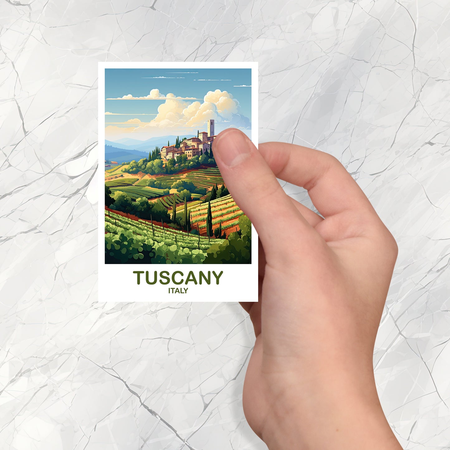 Tuscany Travel Sticker Art, Italy Travel Art, Tuscany Italy Sticker, Tuscany Wall Art, Italy Travel Sticker, Travel Sticker | T2EU_ITTU1_S