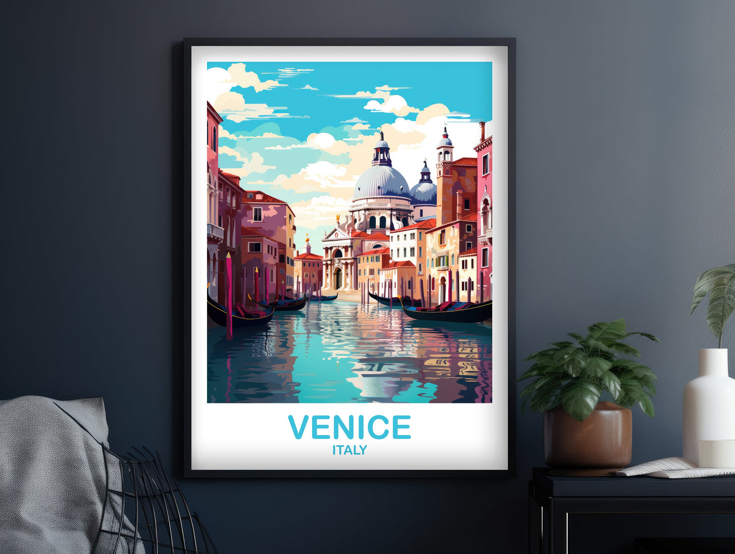 Venice Italy Travel Poster, Venice Wall Art, Venice Italy Poster, Italy Wall Art, City Skyline Travel Wall Art, Travel Poster | T2EU_ITVE1