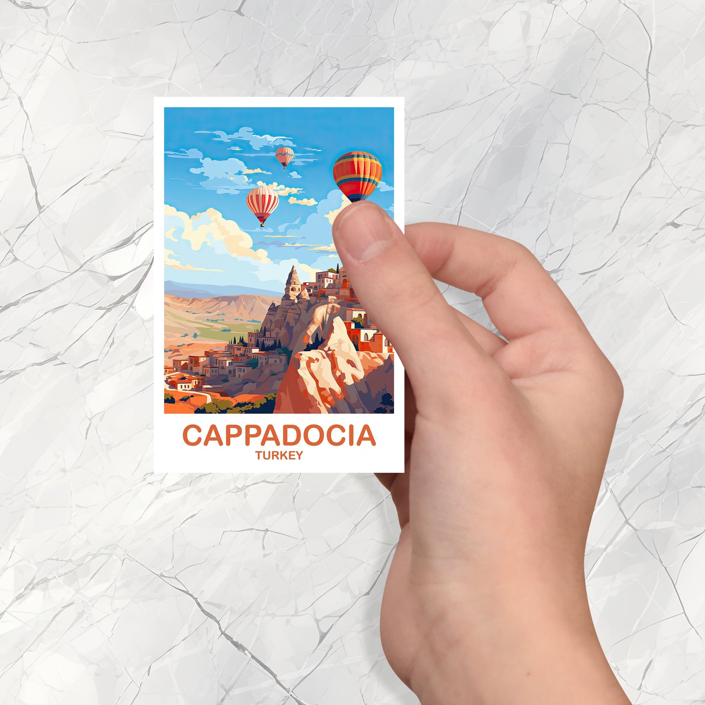 Cappadocia Travel Wall Art, Cappadocia Turkey Wall Art, Turkey Wall Art Poster, Cappadocia Poster, Travel Wall Art | T2EU_TUCA1_S