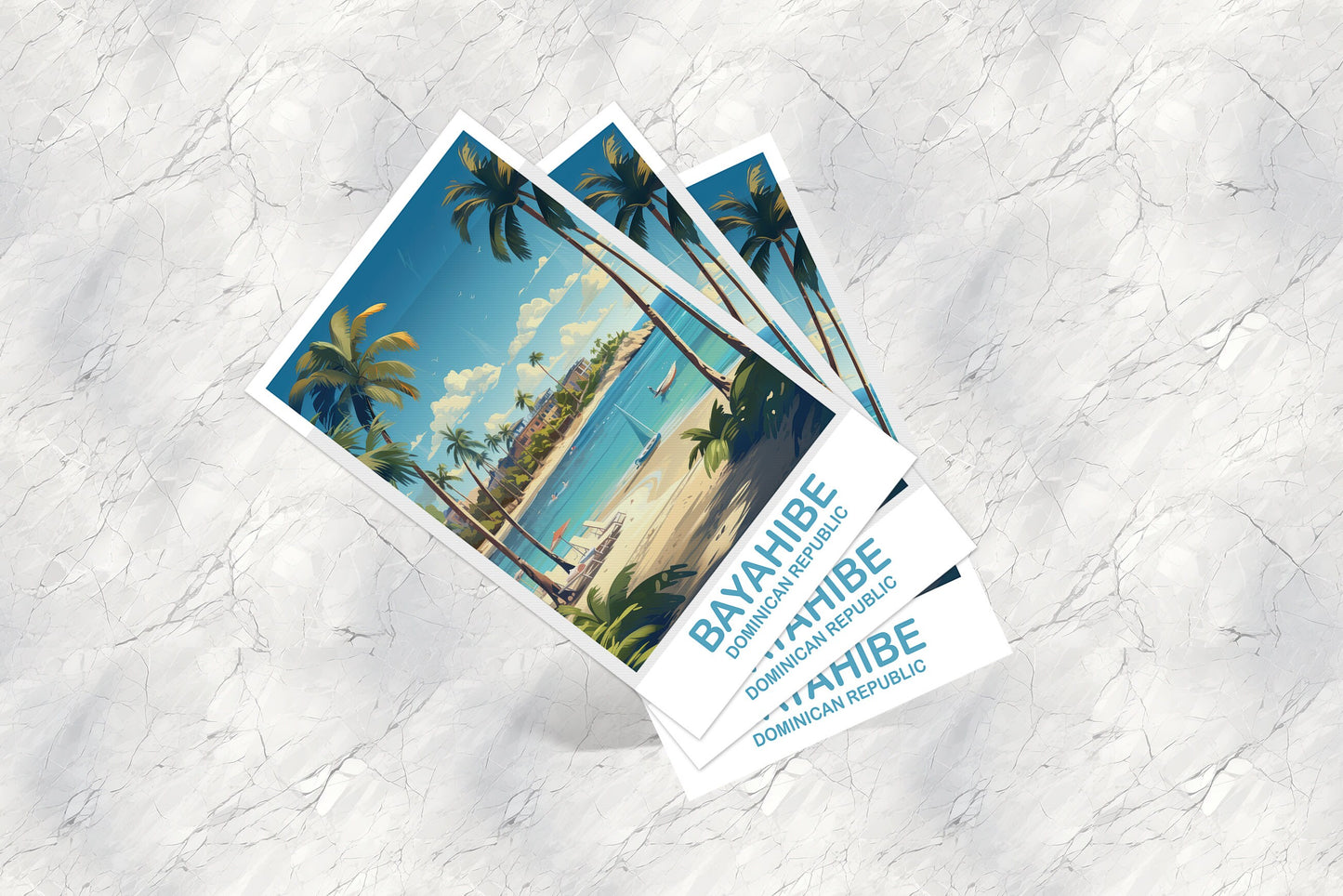 Bayahibe Travel Postcard Art, Dominican Republic Travel Postcard, Bayahibe Art Postcard, Travel Postcard | T2NA_DRBA1_P