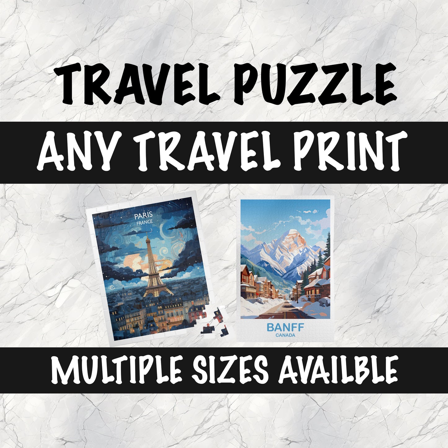Personalized Travel Puzzle Art, Custom Travel Puzzle, Travel Puzzles, Location Puzzles, Travel Art, Travel Games