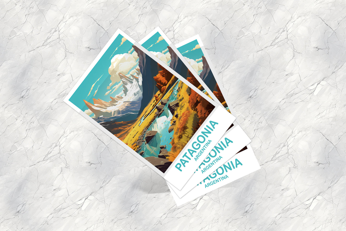Patagonia Argentina Travel Postcard, Patagonia Travel Postcard, Argentina Postcard, Argentina Travel Art, Travel Postcard | T2SA_ARPA1_P