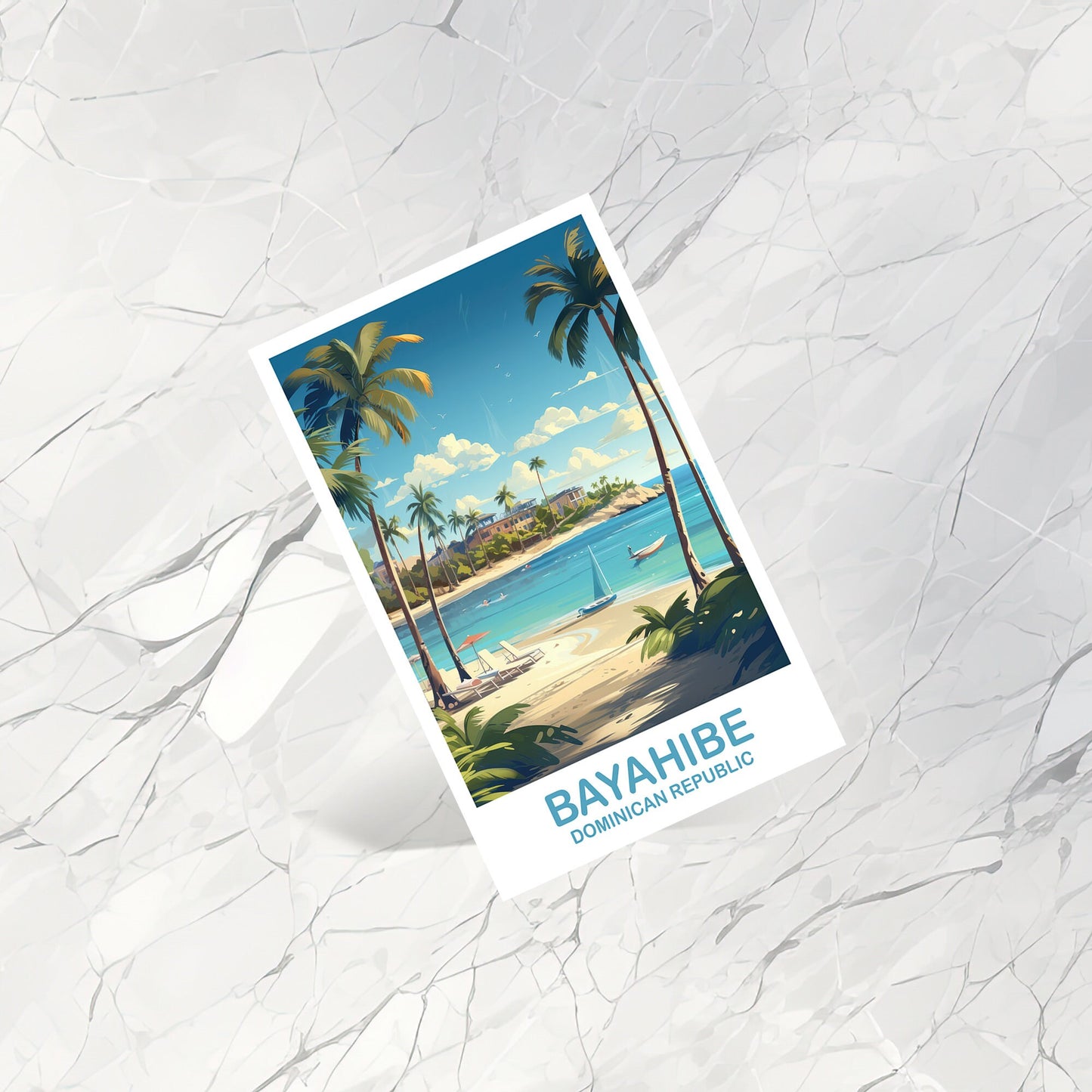 Bayahibe Travel Postcard Art, Dominican Republic Travel Postcard, Bayahibe Art Postcard, Travel Postcard | T2NA_DRBA1_P