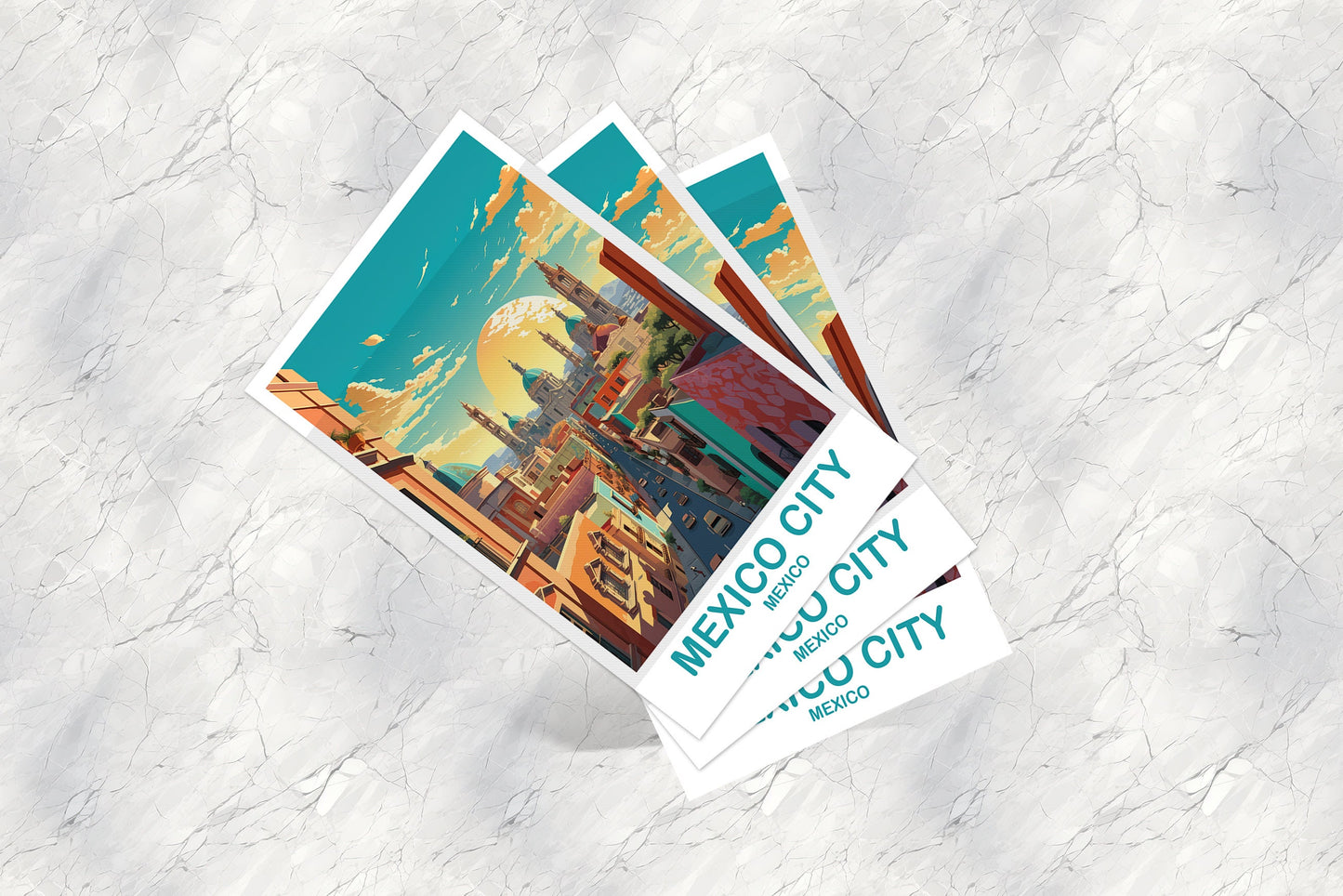 Mexico City Travel Postcard, Mexico Art Postcard, Mexico Travel Art, Travel Art, Mexico Travel Postcard, Travel Postcard | T2NA_MEMC1_P