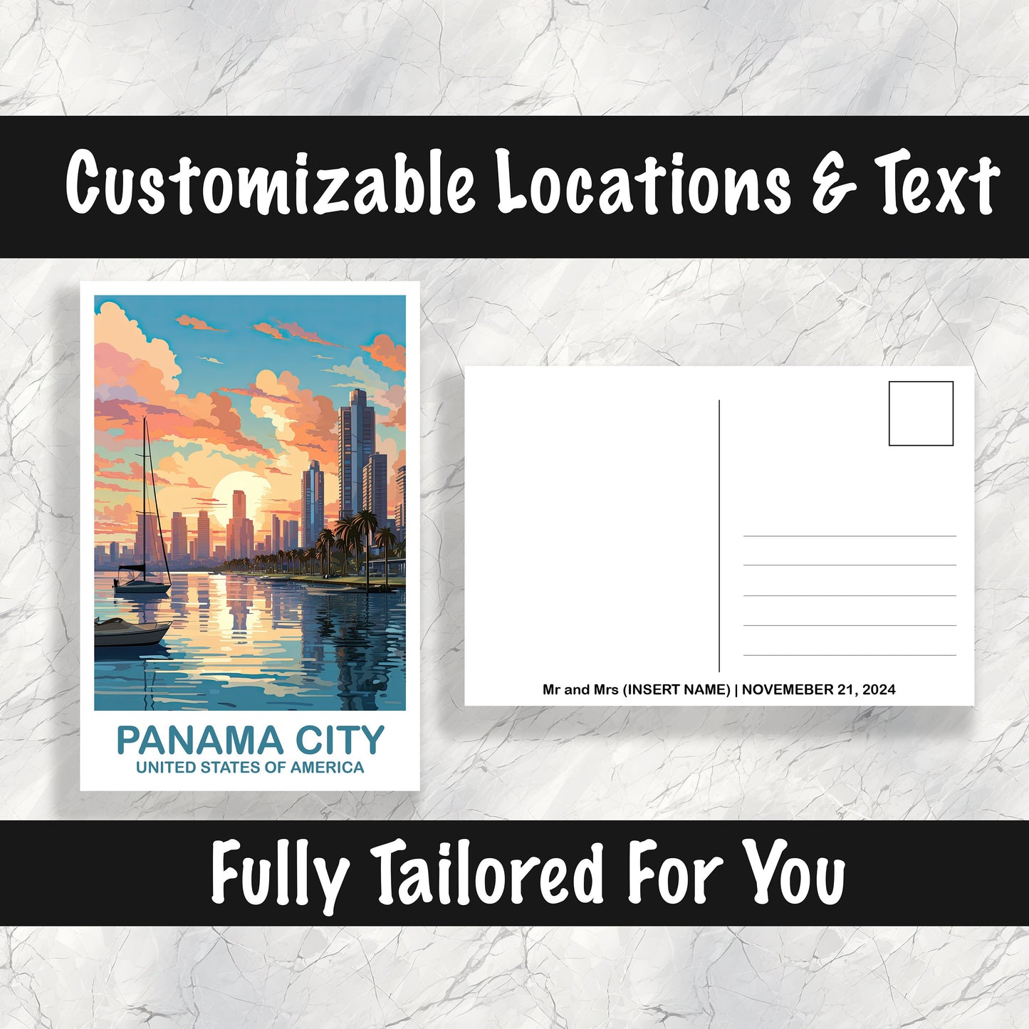 Custom Wedding Travel Postcards, Wedding Guestbook Travel Postcards, Travel Postcard Set, Wedding Invite Postcards , Personalized Postcards