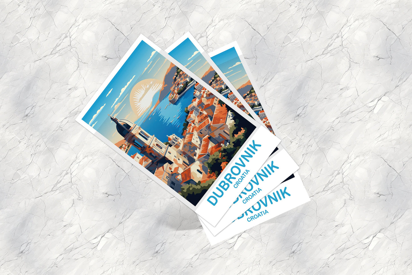 Dubrovnik Croatia Travel Postcard, Dubrovnik Travel Art, Croatia Postcard, Croatia Travel Art, Travel Postcard, Travellers | T2EU_CRDU1_P