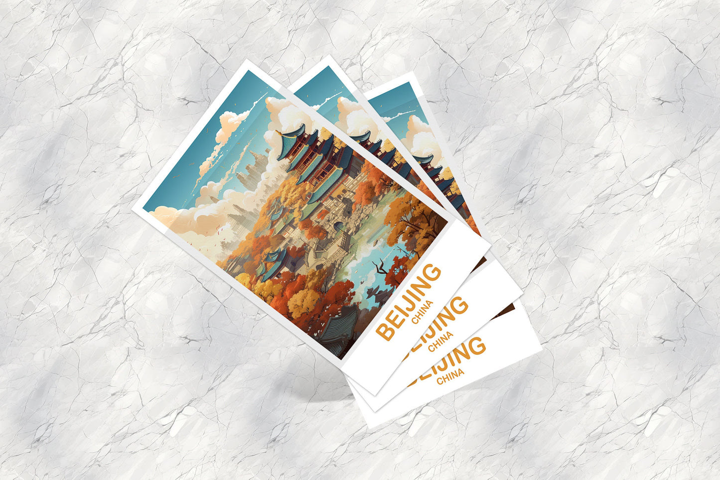 Beijing China Travel Postcard, Beijing Postcard, Travel Card, Landscape Travel Postcard, Asia Travel Postcard, Asia Travel Art| T2AS_CHBE1_P