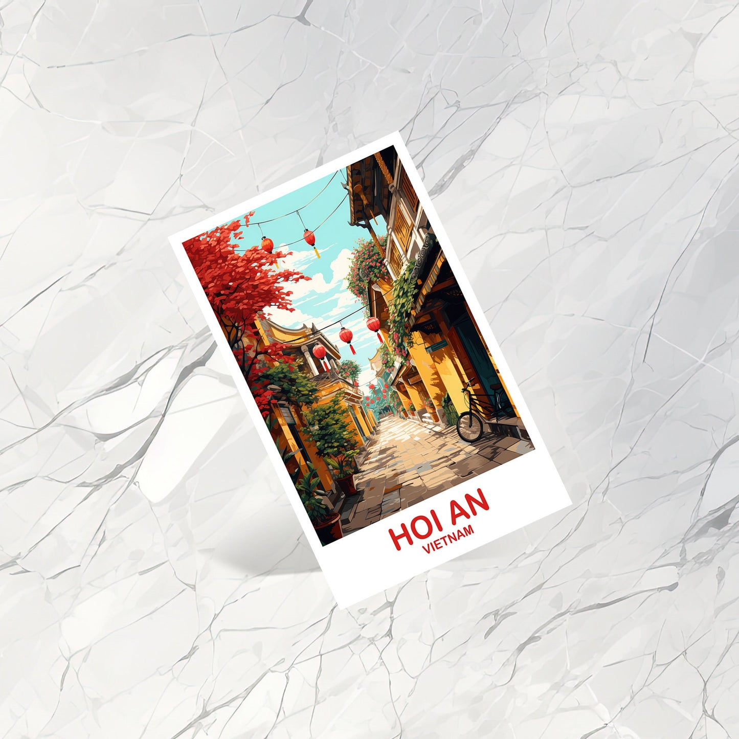 Hoi An Vietnam Postcard Art, Hoi An, Vietnam Travel Postcard, Asia Postcard, Vietnam Postcard, Hoi An Travel Postcard | T2AS_VIHO1_P