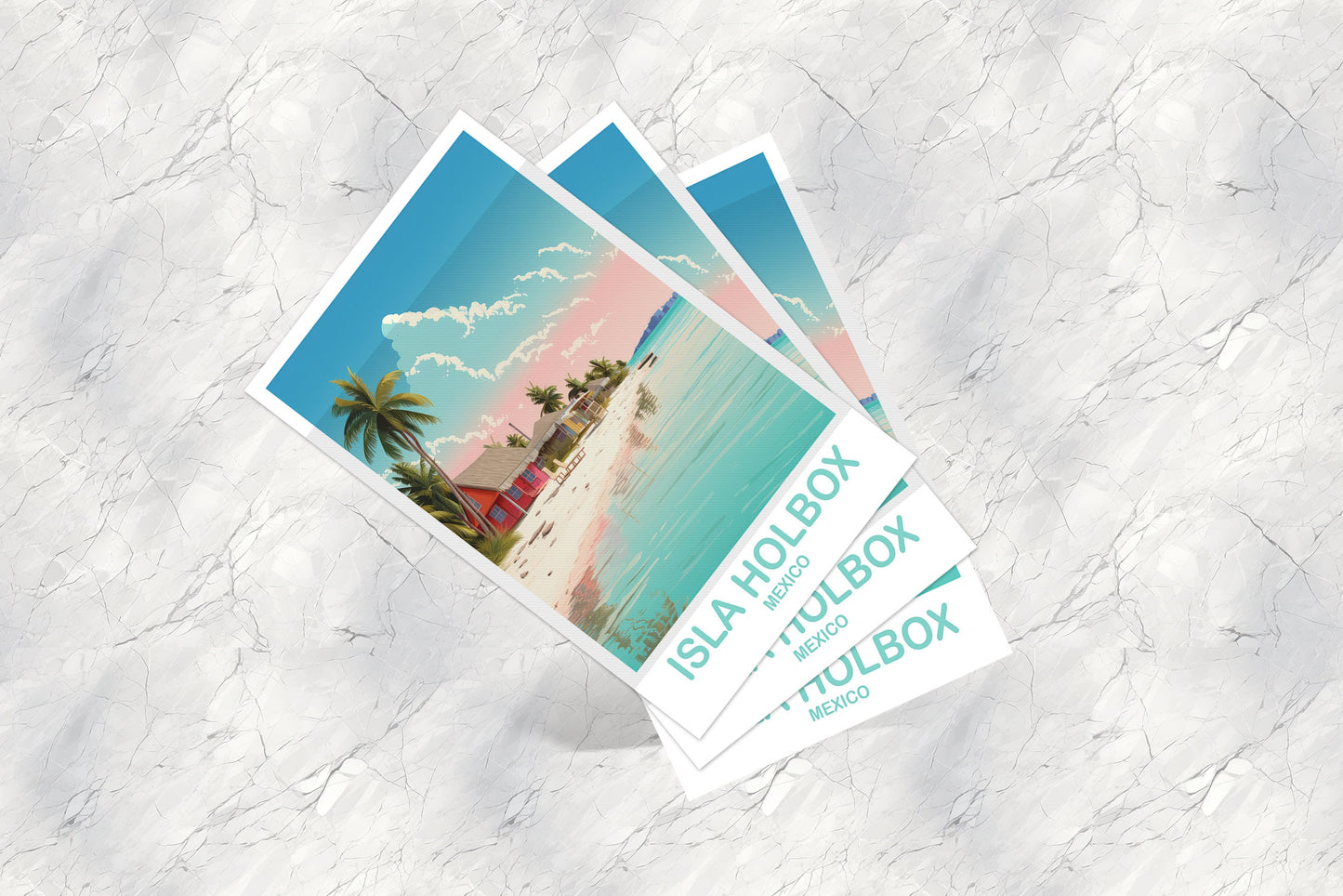 Isla Holbox Mexico Postcard, Mexico Postcard, Mexico Travel Art, Travel Art, Isla Holbox Travel Postcard, Travel Postcard | T2NA_MEIH1_P