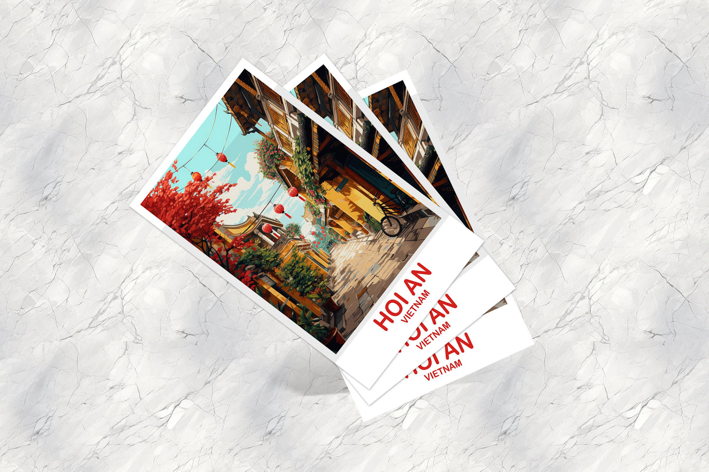 Hoi An Vietnam Postcard Art, Hoi An, Vietnam Travel Postcard, Asia Postcard, Vietnam Postcard, Hoi An Travel Postcard | T2AS_VIHO1_P