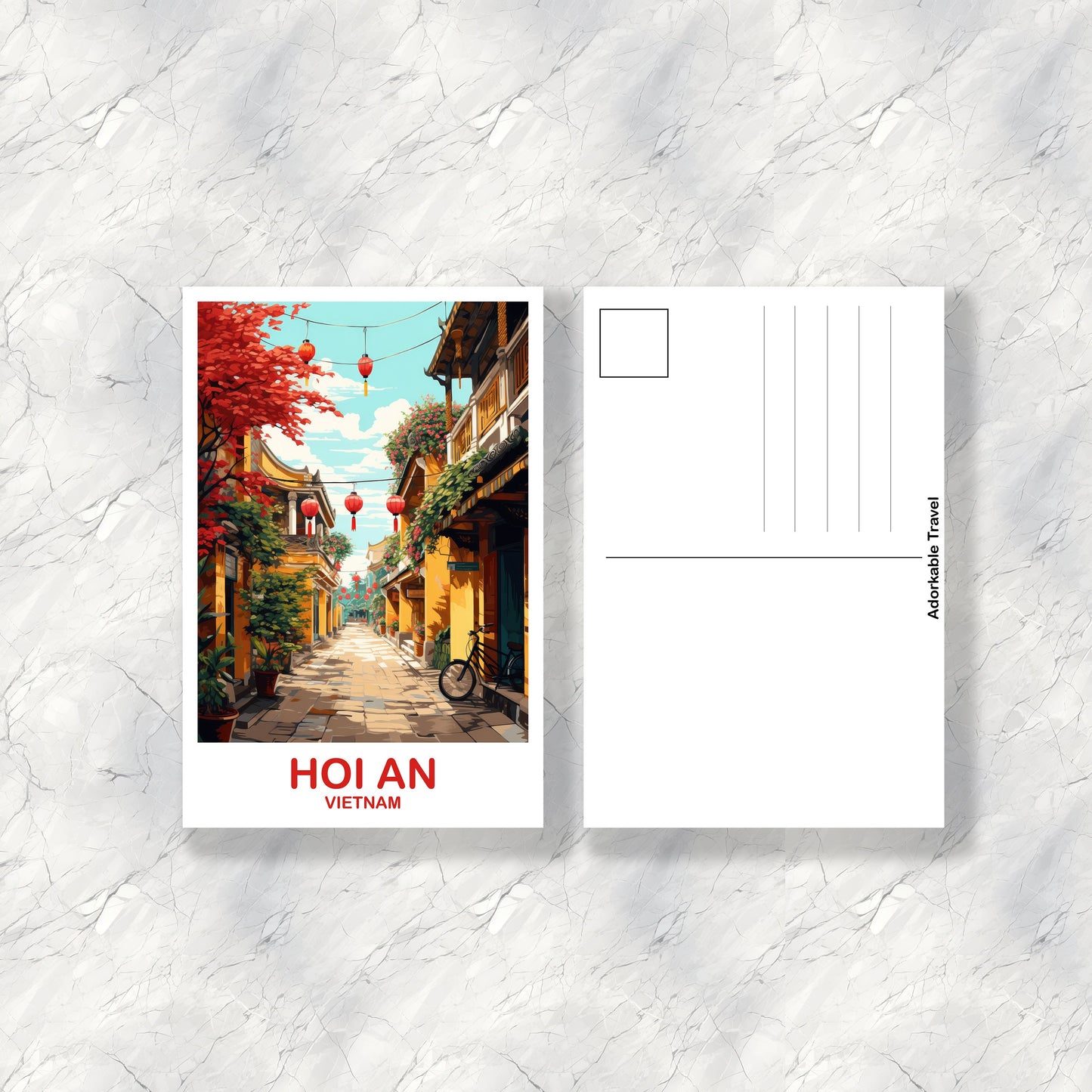 Hoi An Vietnam Postcard Art, Hoi An, Vietnam Travel Postcard, Asia Postcard, Vietnam Postcard, Hoi An Travel Postcard | T2AS_VIHO1_P