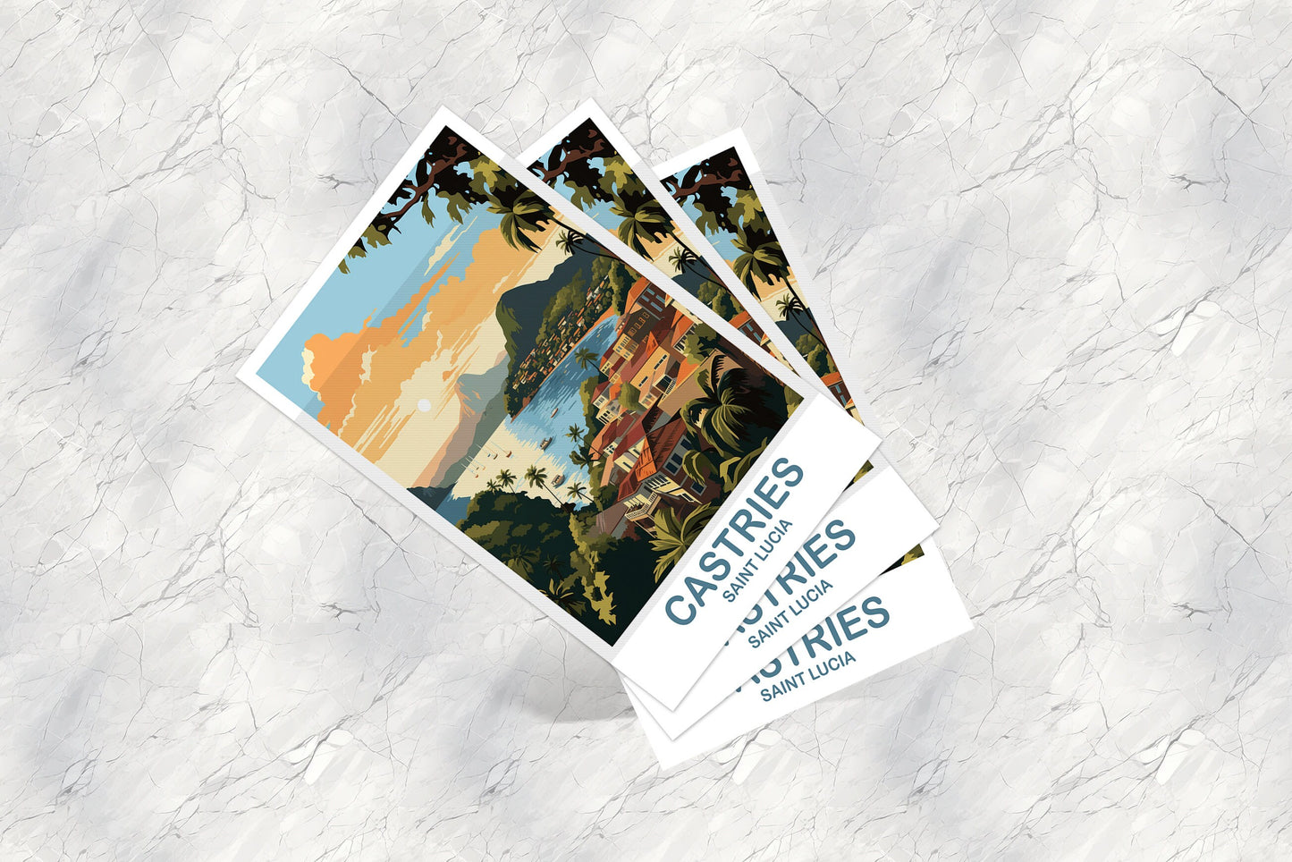 Castries Saint Lucia Postcard, Castries Saint Lucia Travel Postcard, Castries Postcard, St.Lucia Travel Postcard | T2NA_SLCA1_P