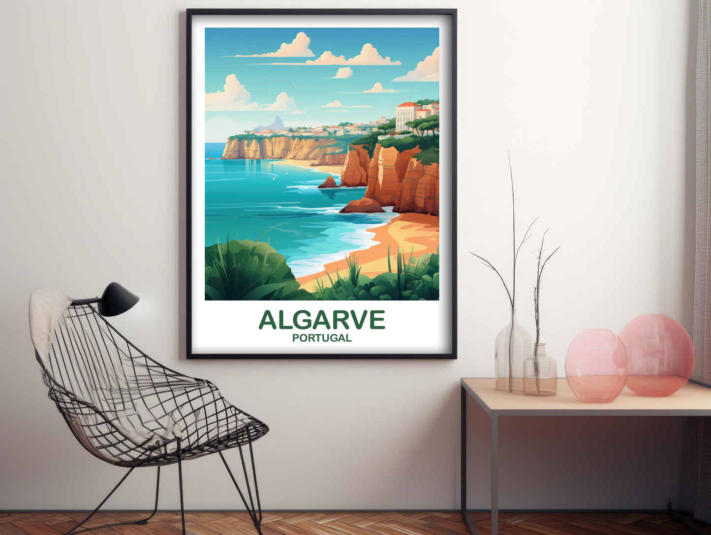 Algarve Portugal Travel Wall Art, Digital Portugal Travel Art, Algarve Wall Art, Printable Europe Travel Art, | DT2EU_POAL1