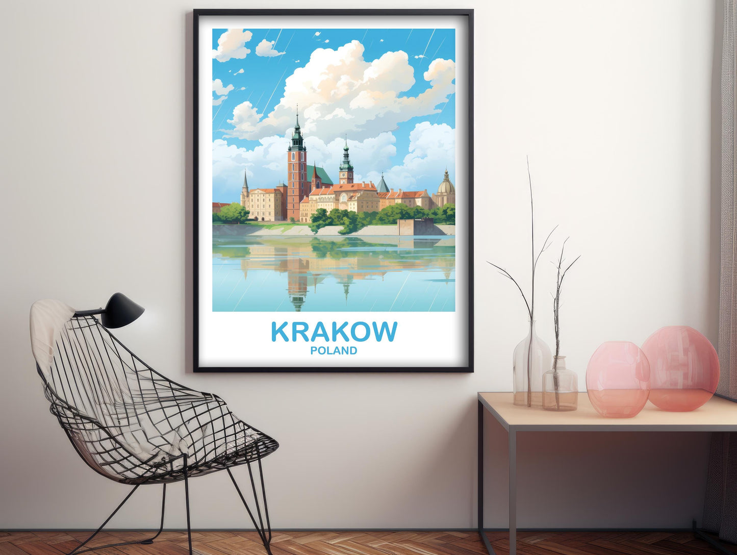 Krakow Poland Travel Art, Printable Krakow Wall Art, Poland Wall Art, Digital Travel Art, Travel Wall Art | DT2EU_POKR1