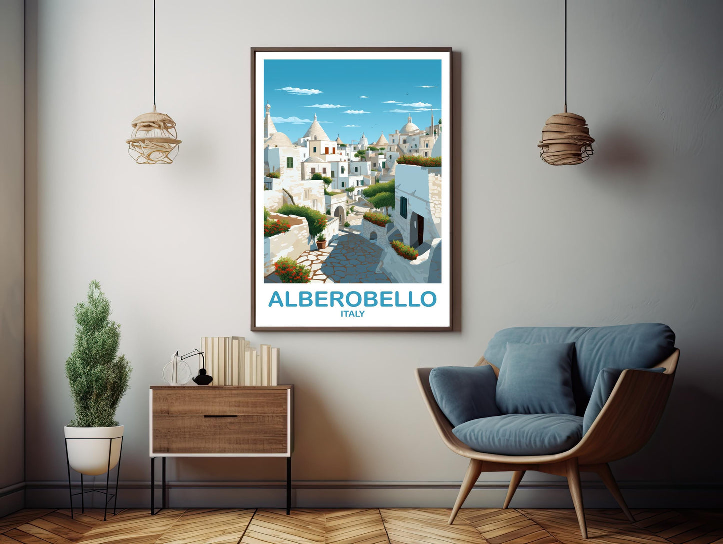 Alberobello Italy Travel Poster, Italy Art, Printable Alberobello Italy, Digital Alberobello Wall Art, Digital Travel Art | DT2EU_ITAL1
