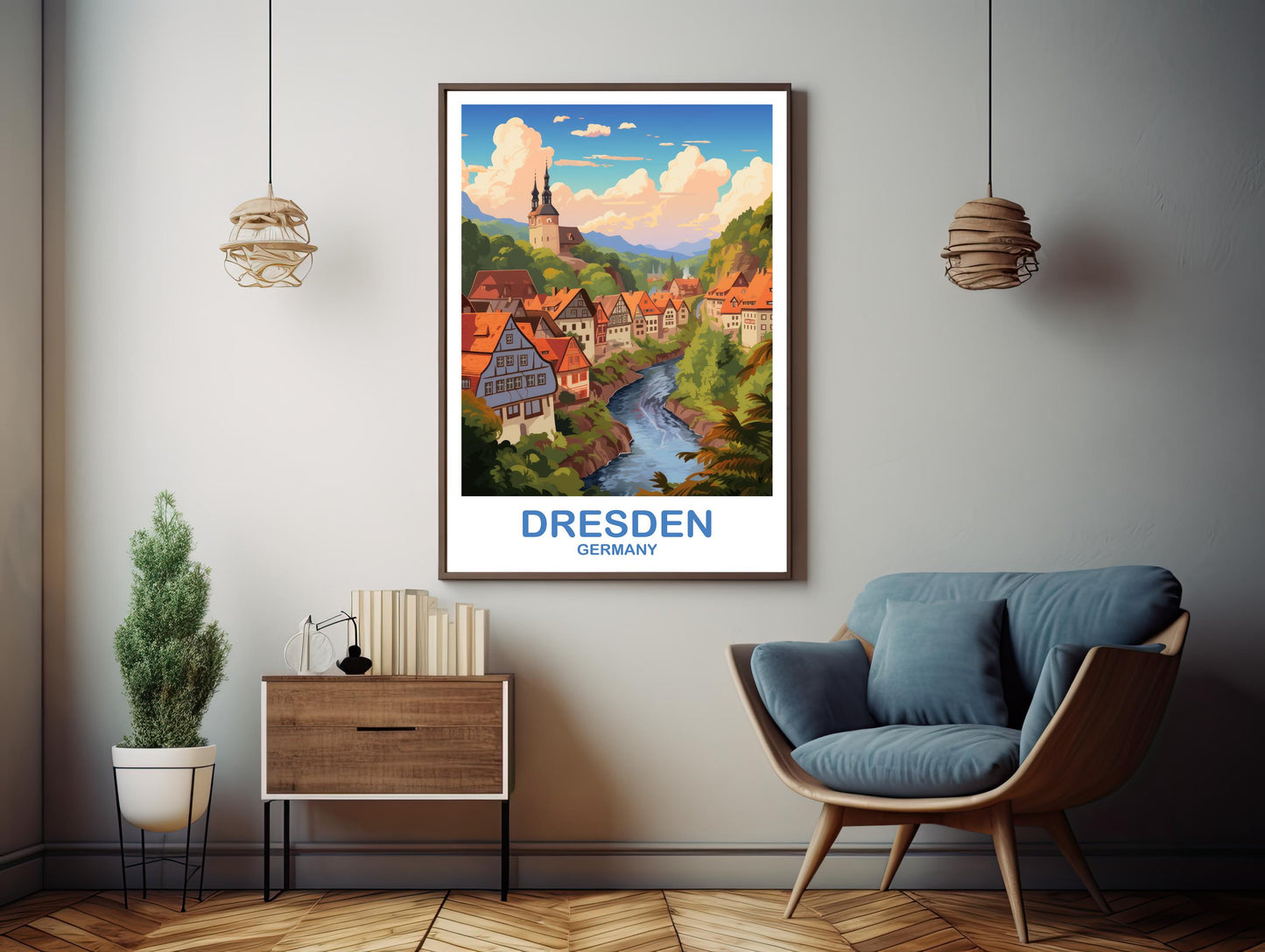 Dresden Germany Travel Art, Printable Dresden Wall Art, Germany Wall Art, Digital Travel Art, Travel Wall Art | DT2EU_GEDR1