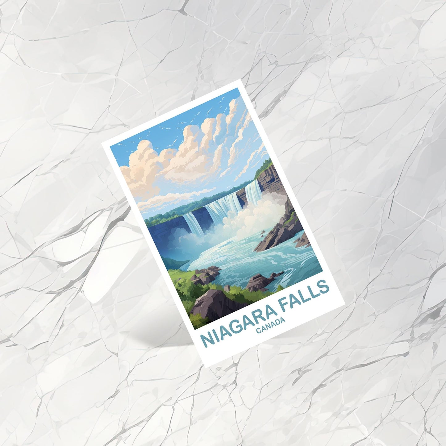 Niagara Falls Ontario Travel Postcard, Travel Wall Art, Toronto Postcard, Niagara Falls Canada Postcard, Travel Art, Bright | T2NA_ONNF1_P