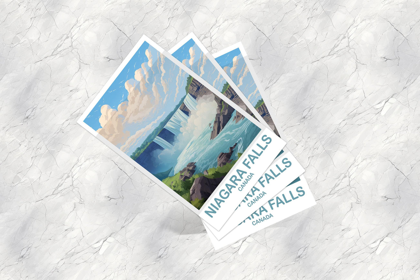 Niagara Falls Ontario Travel Postcard, Travel Wall Art, Toronto Postcard, Niagara Falls Canada Postcard, Travel Art, Bright | T2NA_ONNF1_P