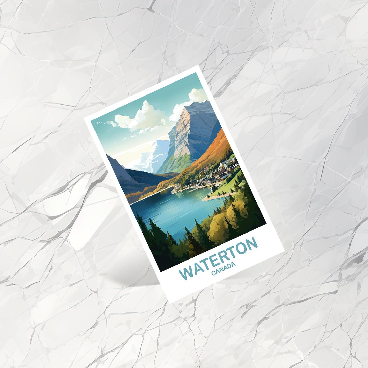 Waterton Alberta Travel Postcard, Alberta Postcard, Waterton Postcard, Alberta Travel Postcard, Canada Postcard | T2NA_ABWA1_P