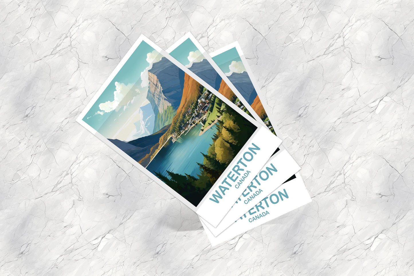 Waterton Alberta Travel Postcard, Alberta Postcard, Waterton Postcard, Alberta Travel Postcard, Canada Postcard | T2NA_ABWA1_P