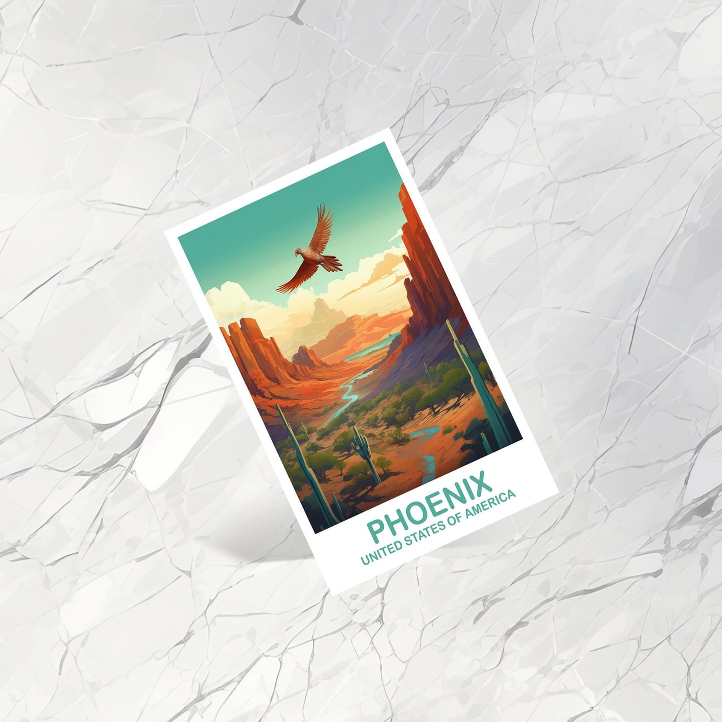 Phoenix Arizona Travel Postcard, Arizona Travel Postcard, National Park Postcard, Grand Teton National Park Travel Postcard | T2NA_ARPH1_P