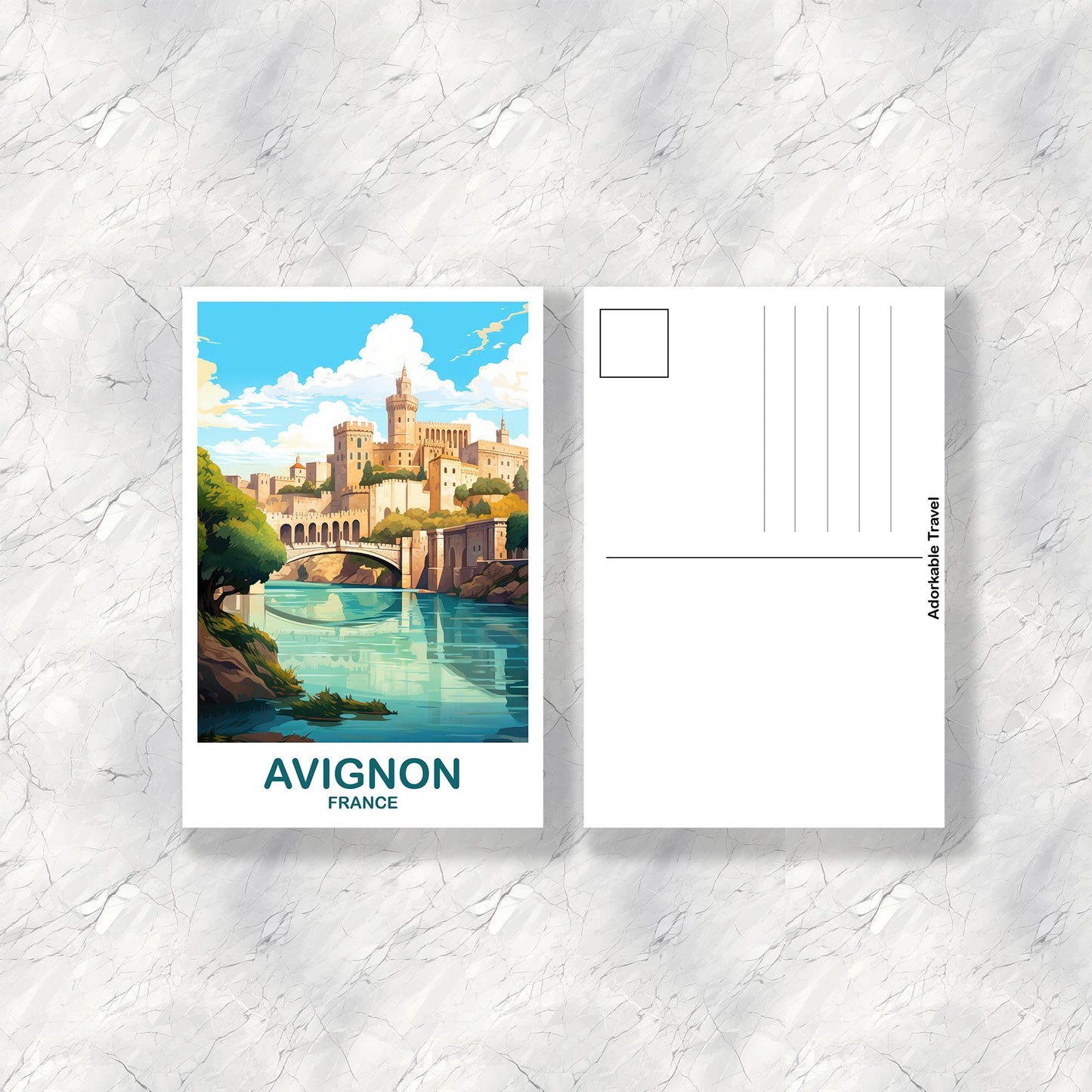 Avignon France Travel Postcard, Avignon Postcard, Avignon France Art Print, France Postcard, Europe Postcard | T2EU_FRAV1_P