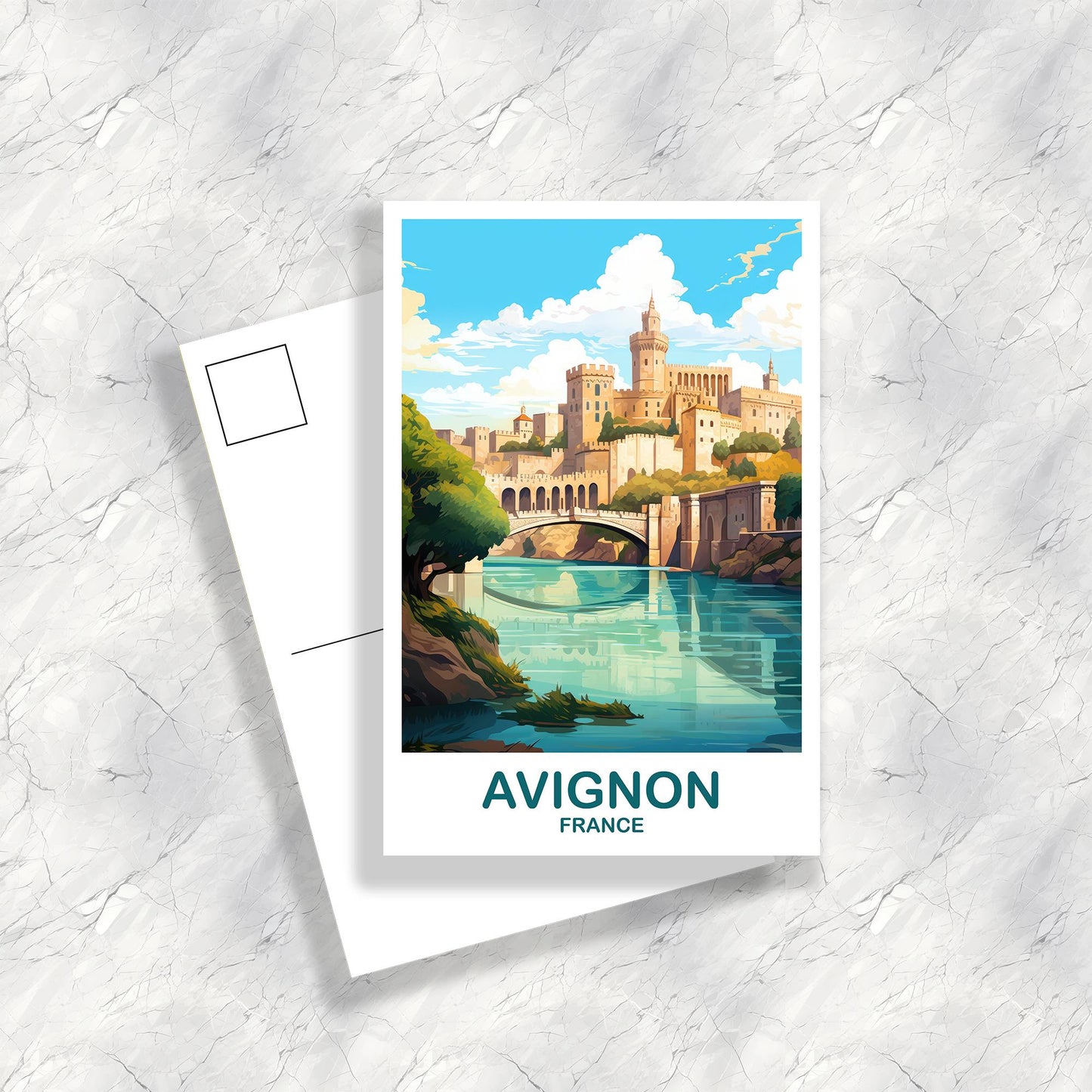 Avignon France Travel Postcard, Avignon Postcard, Avignon France Art Print, France Postcard, Europe Postcard | T2EU_FRAV1_P