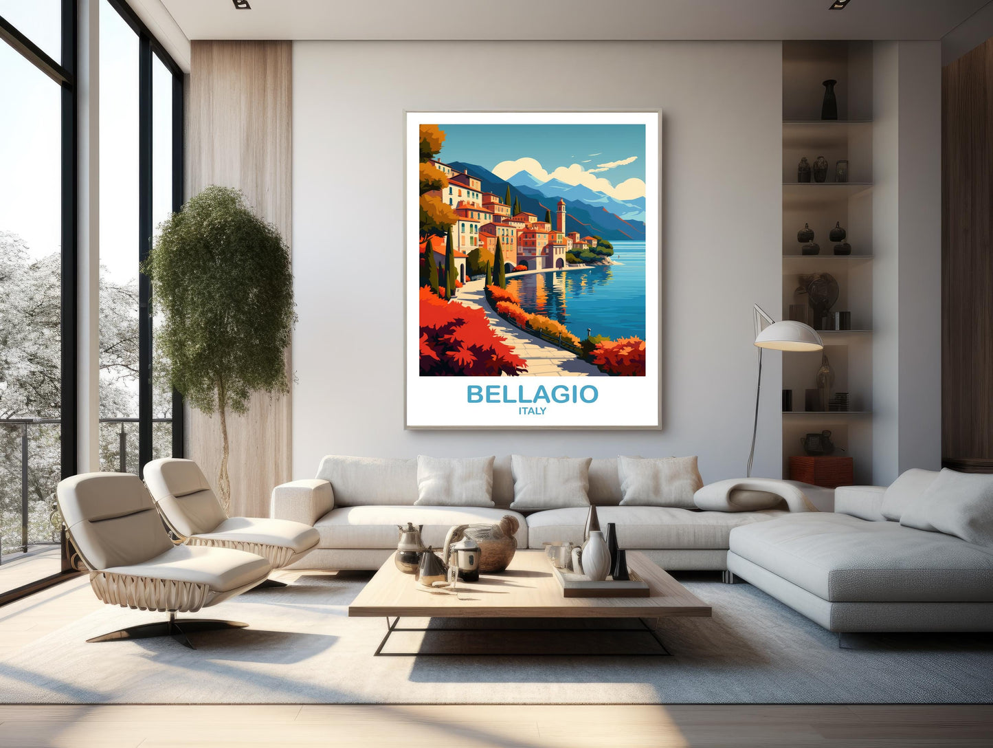 Bellagio Italy Travel Poster, Rome Travel Art, Italy Poster, Bellagio Travel Wall Art, Europe Travel Art Italy Travel Wall Art | T2EU_ITBE1