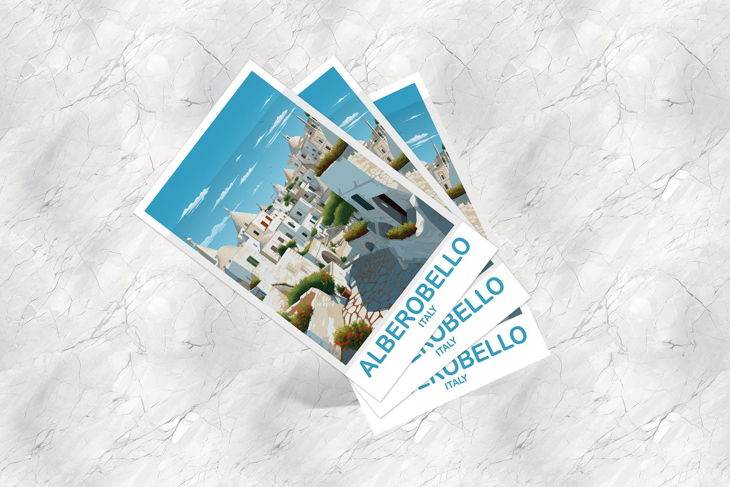 Alberobello Italy Postcard, Italy Travel Postcard, Alberobello Travel Postcard Art, Italy Travel, Europe Travel Postcard | T2EU_ITAL1_P