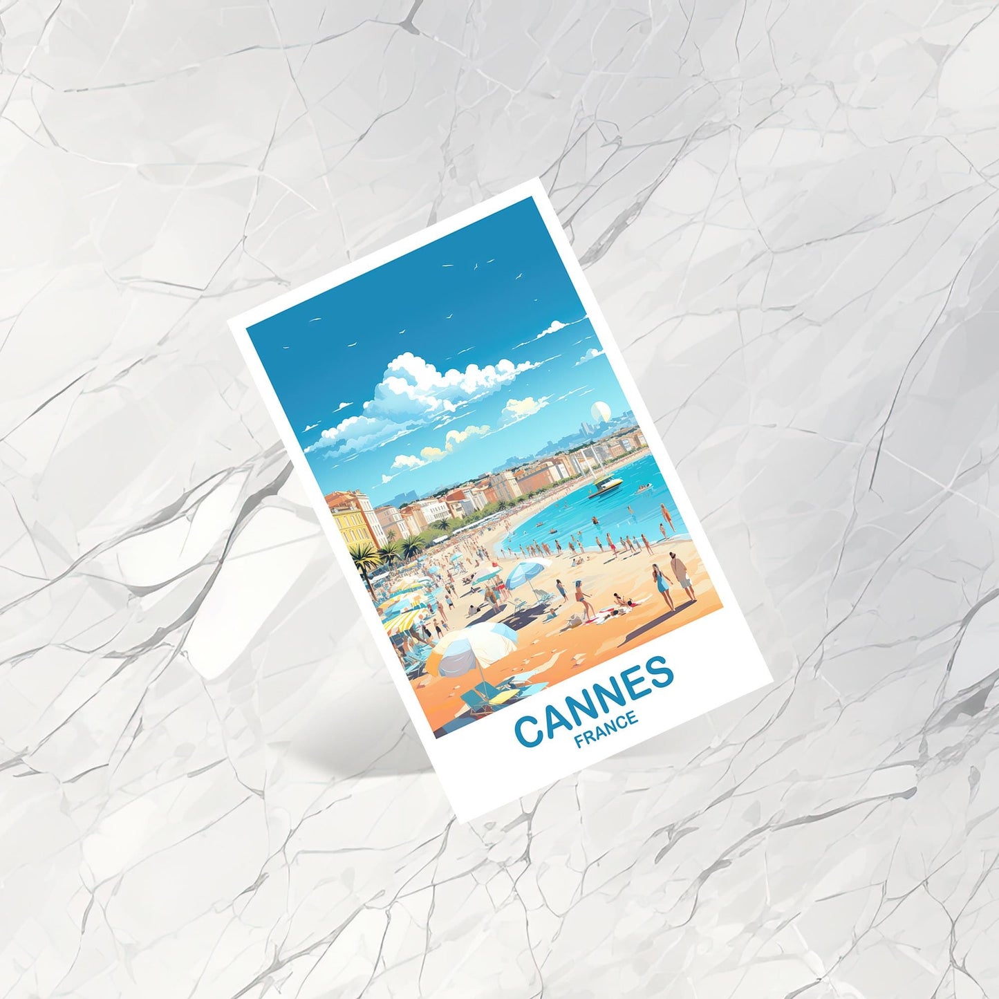 Cannes France Travel Postcard, Cannes Postcard, Cannes France Art Print, France Postcard, French Postcard, Europe Postcard | T2EU_FRCAN1_P