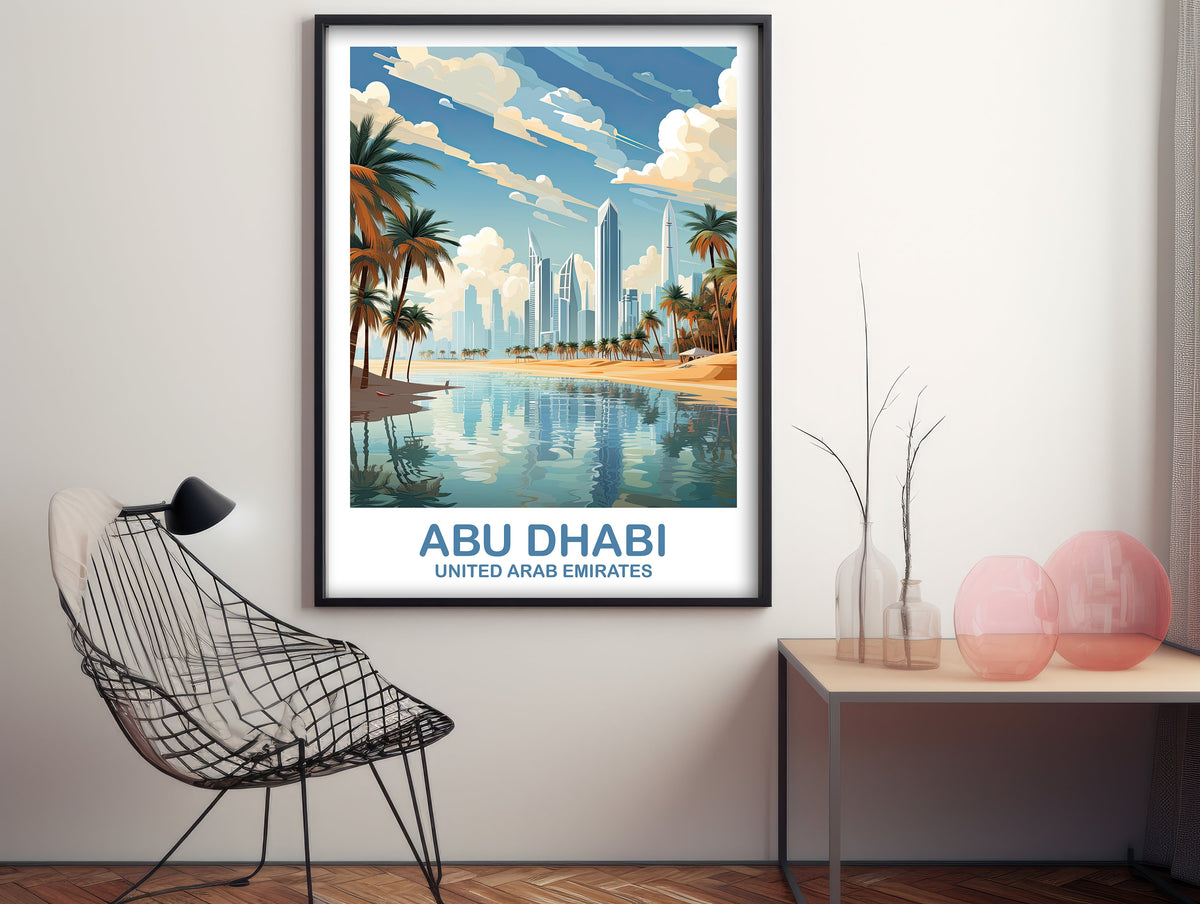 Abu Dhabi, United Arab Emirates — Travel Poster (Design 2)
