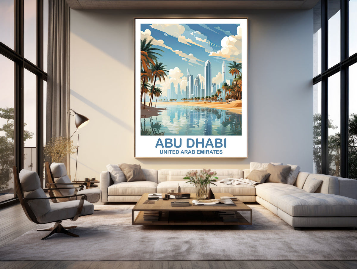 Abu Dhabi, United Arab Emirates — Travel Poster (Design 2)