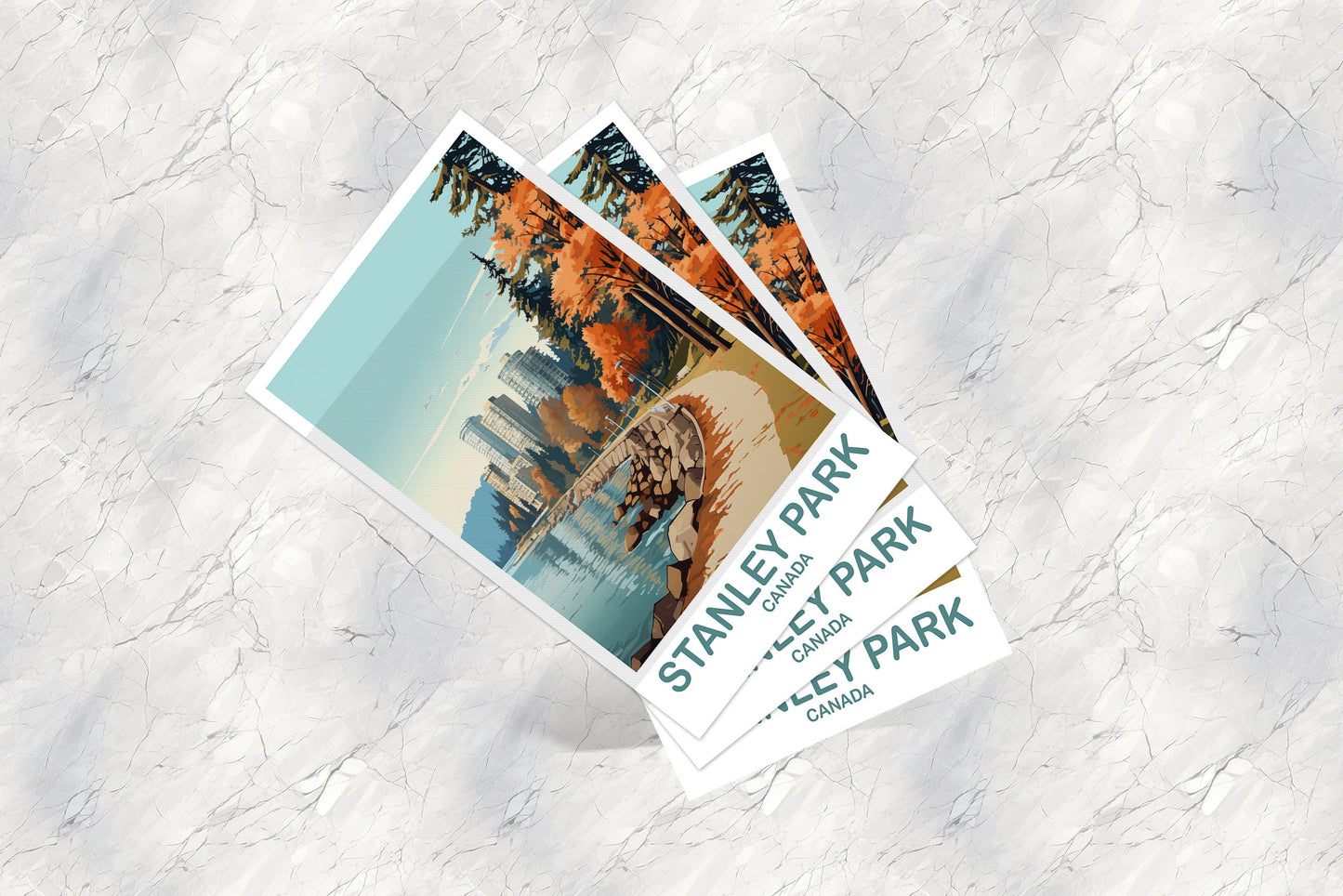 Stanley Park Travel Postcard, British Columbia Postcard, Stanley Park Postcard, Vancouver Travel Postcard | T2NA_BCVA1_P