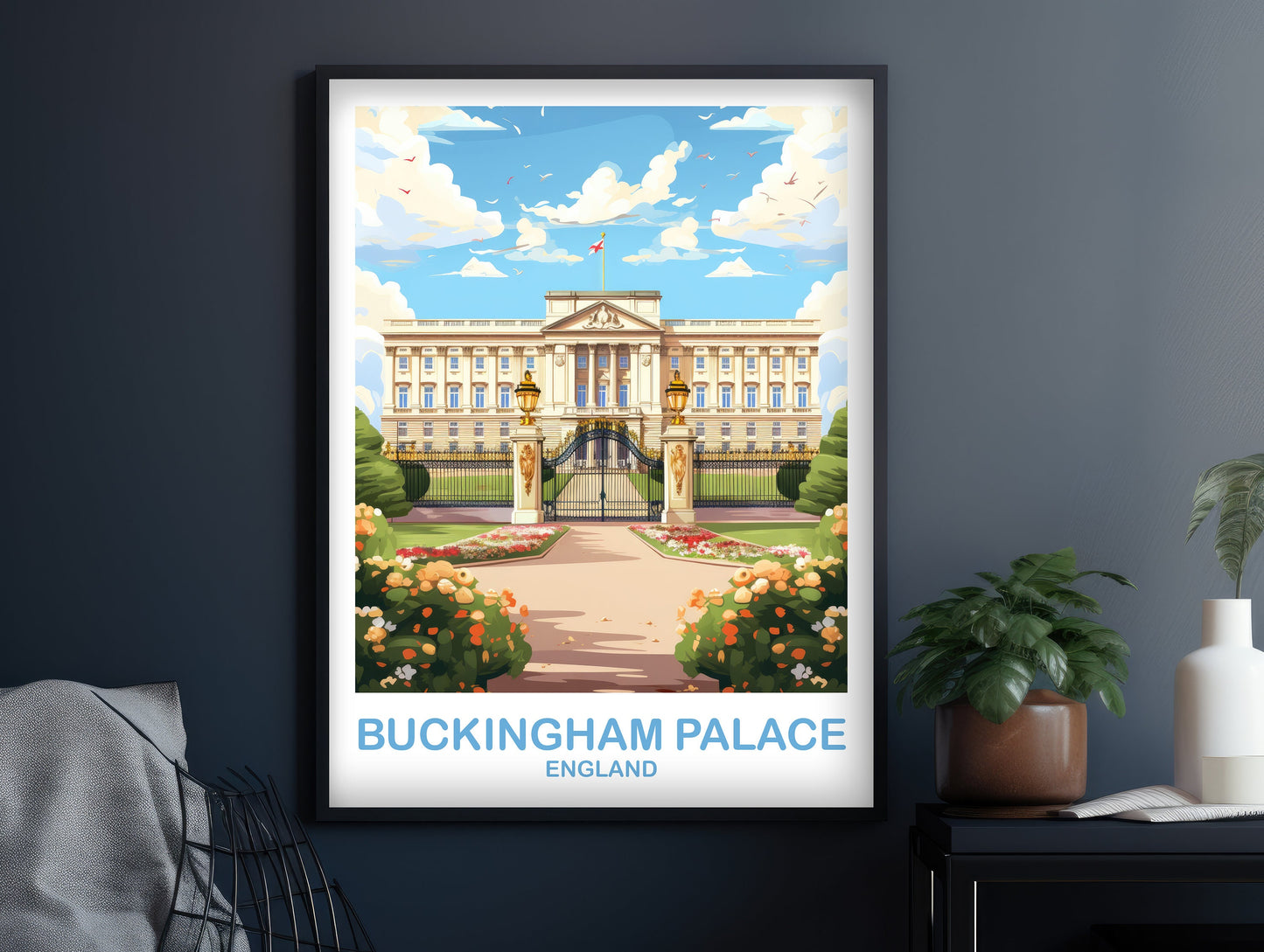 Buckingham Palace Travel Art, London Travel Art, England Poster, Buckingham Travel Wall Art, England Travel Wall Art | T2EU_ENLO1