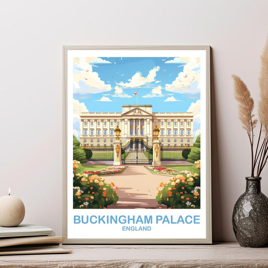 Buckingham Palace Travel Art, London Travel Art, England Poster, Buckingham Travel Wall Art, England Travel Wall Art | T2EU_ENLO1