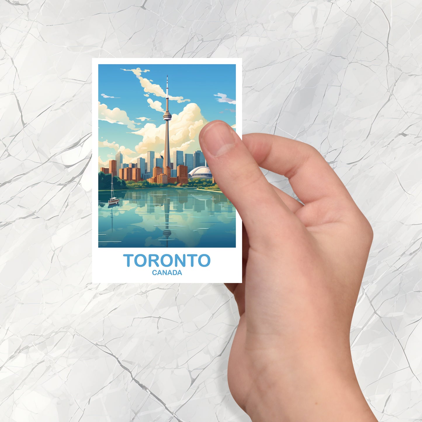 Toronto Travel Sticker Decal, Ontario Travel Sticker, Toronto Sticker, City Skyline Art Sticker, Toronto Sunset Sticker | T2NA_ONTO3_S
