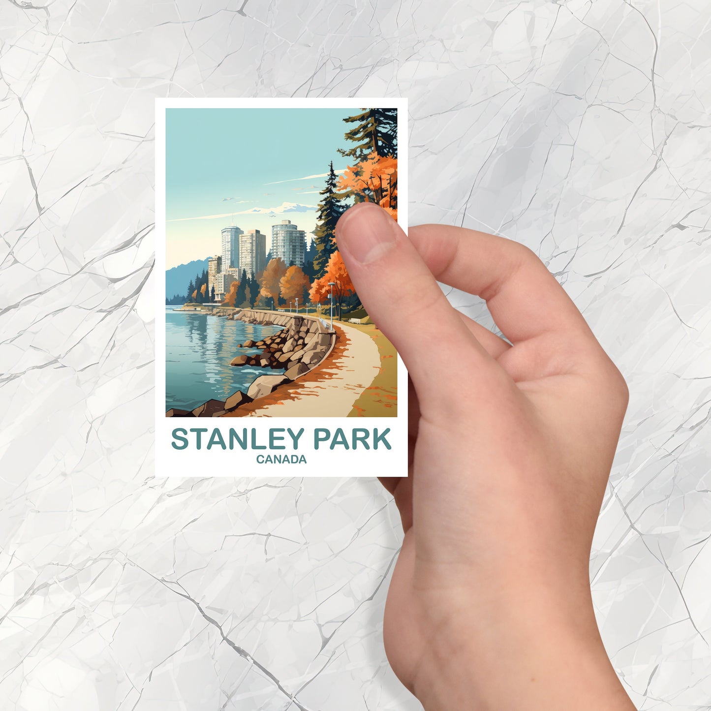 Stanley Park Travel Sticker, British Columbia Sticker Decal, Stanley Park Sticker, Vancouver Travel Sticker | T2NA_BCVA1_S