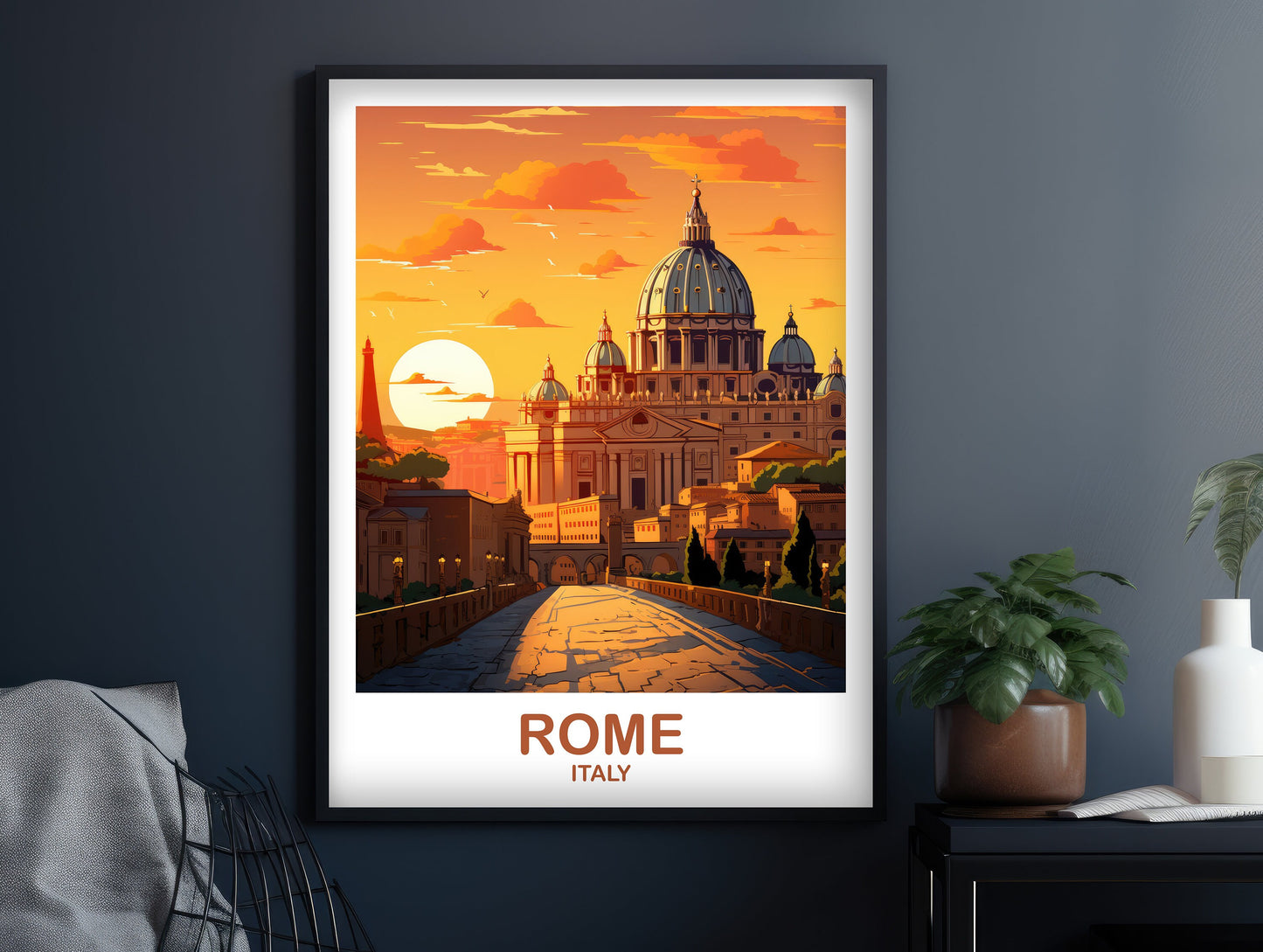 Rome Italy Travel Art Poster, Rome Travel Art, Italy Poster, Rome Travel Wall Art, Italy Travel Wall Art | T2EU_ITRO1