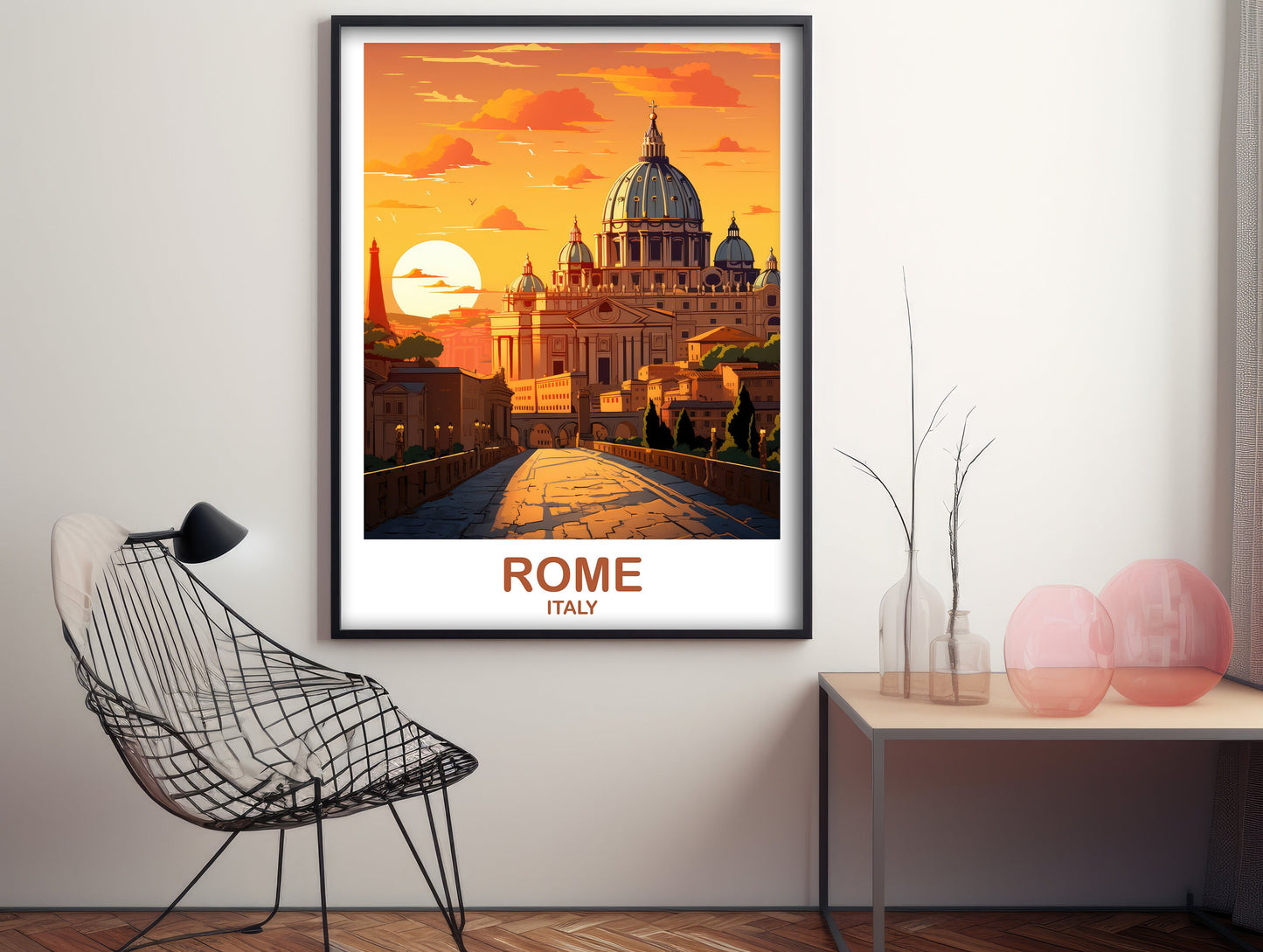Rome Italy Travel Art Poster, Rome Travel Art, Italy Poster, Rome Travel Wall Art, Italy Travel Wall Art | T2EU_ITRO1