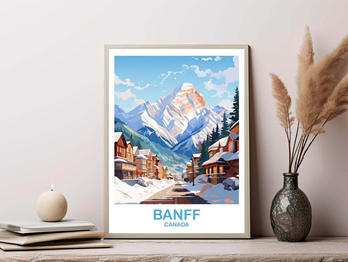 Printable Banff Travel Wall Art, Alberta Wall Art, Banff National Park Poster, Wall Art, Banff Travel Art, Canada Travel Art | DT2NA_ABBA1