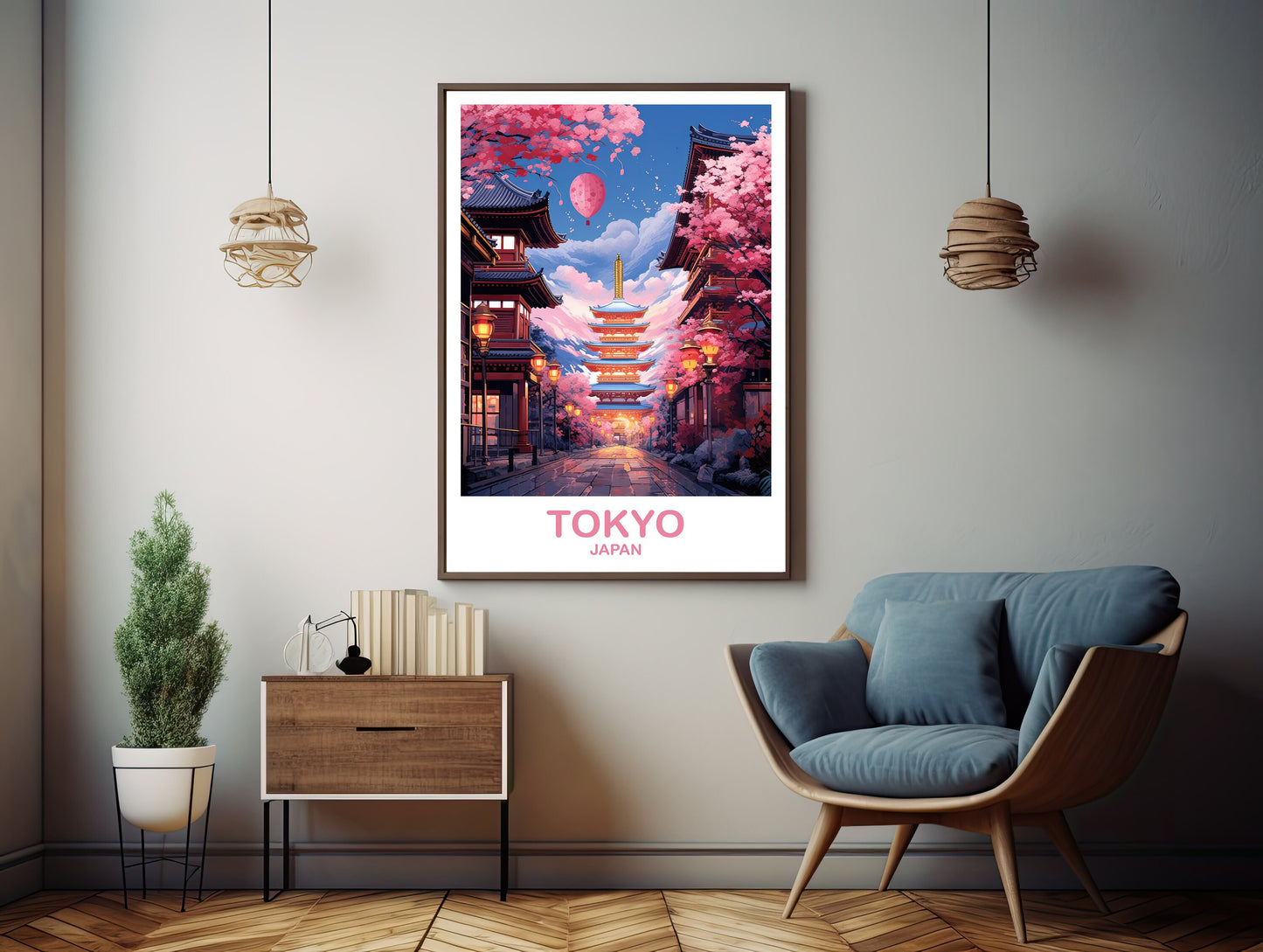 Tokyo Travel Wall Art, Tokyo Skyline, Japan Wall Art Poster, City Skyline Wall Art, Vibrant Sunset, Travel Wall Art | T2AS_JATO5