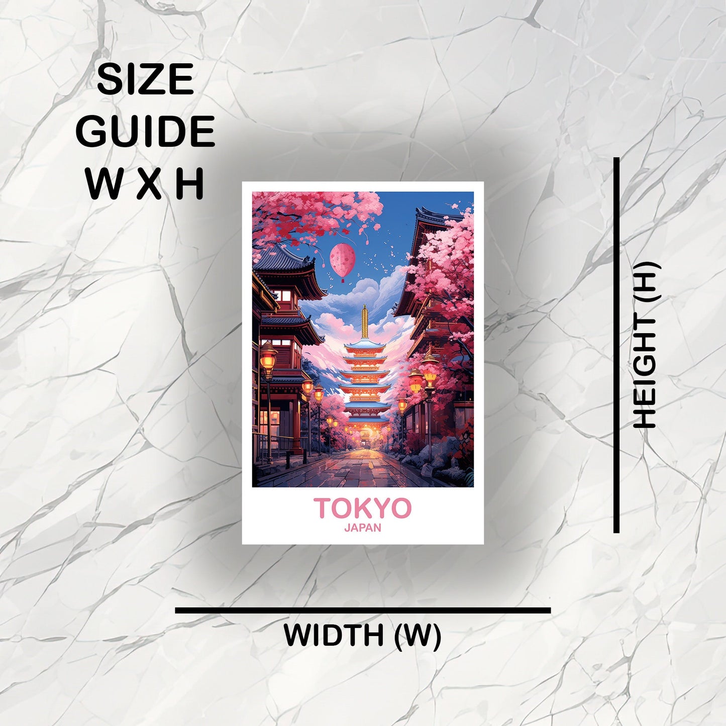 Tokyo Travel Art Sticker, Tokyo Skyline Sticker, Japan Art Sticker, City Skyline Sticker, Vibrant Sunset, Travel Sticker | T2AS_JATO5_S