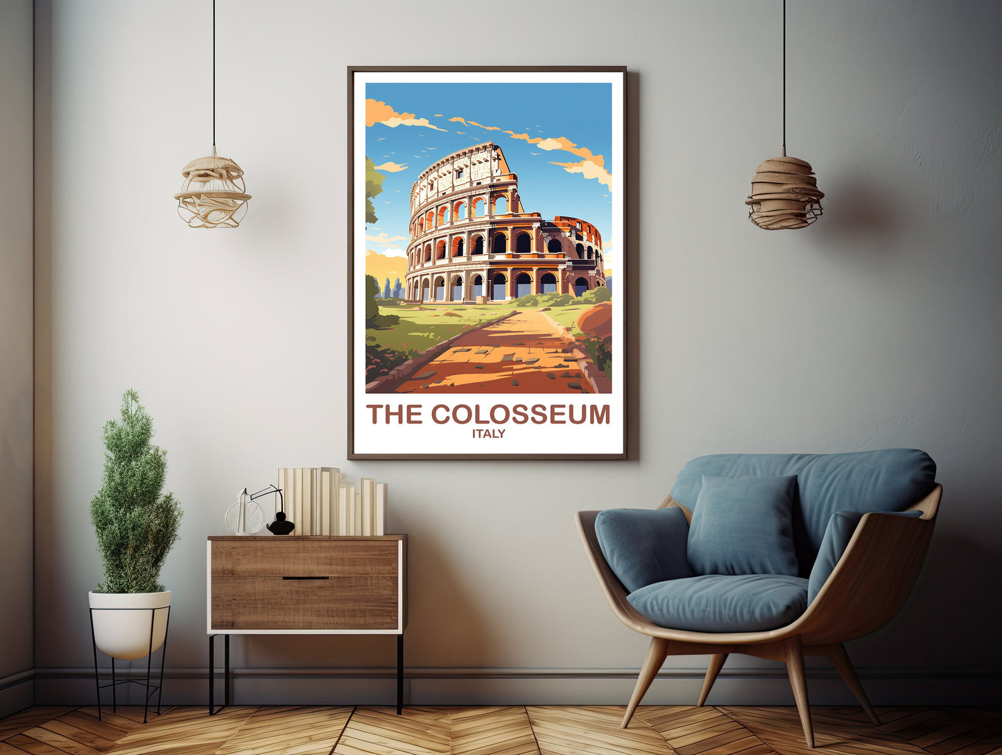 Colosseum Travel Art Poster, 7 Wonders Travel Art, Rome Travel Art, Italy Poster, Rome Travel Wall Art, Italy Travel Wall Art | T2EU_ITRO3