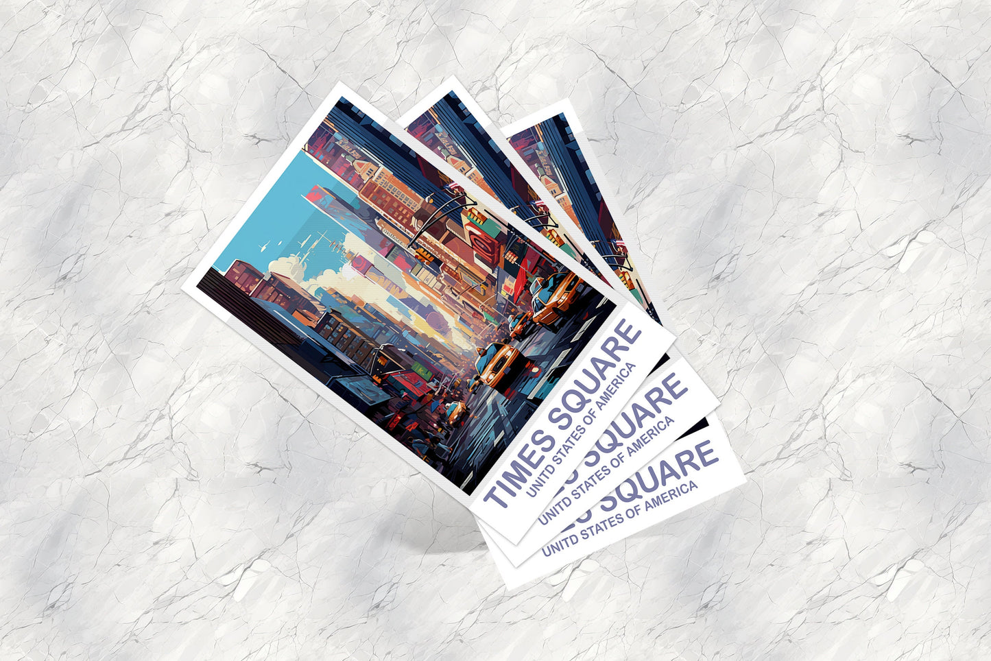 Times Square Travel Postcard, Times Square Postcard, New York Postcard, Big Apple Postcard, New York Taxis Postcard | T2NA_NYNY3_P