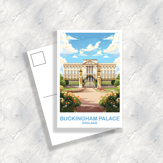 Buckingham Palace Postcard, London Travel Art, England Postcard, Buckingham Travel Wall Art, England Travel Wall Art | T2EU_ENLO1_P