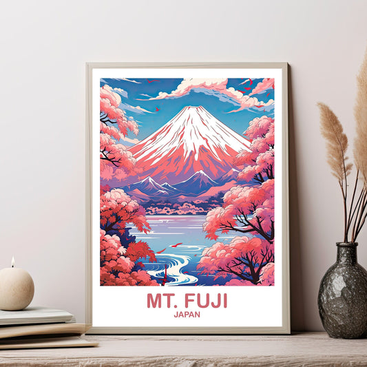 Mt.Fuji Travel Art, Japan Wall Art Poster, Travel Wall Art, Landscape Travel Wall Art, Japan Travel Poster, Japan Travel | T2AS_JAHO1